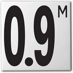 Ceramic Swimming Pool Waterline Depth Marker " 0.9 M " Smooth Finish, 5 inch Font-picture-48