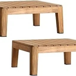ETHOWEDEN Seating Stool Step Stool for Kids Multi-Functional Wooden Plant Stool Seat Foot Rest Small Flower Pot Stand Ideal for Entryway Foyer Hallway Garden Kitchen Set of 2-picture-17