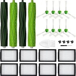 18 Pack Roomba Replacement Parts for iRobot Roomba i7 i7+ i3 i3+ i4 J7J7+/Plus i6 i6+ i5+j5+ i8 +/Plus E5 E6 E7 I & E & J Series Vacuum Cleaner, 2 Set of Roller Brush & 8 Filters & 8 Side Brushes-image-34