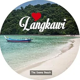 PEACOCKRIDE Love Langkawi I The Danna Beach I Malaysia Diaries I I Souvenir l Travel I Fridge Magnet (Metal, Multicolour, 75mm)-image-3