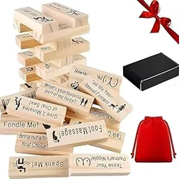 Zelo Love Tower Romantic Couples Board Game | Wooden Block Stacking Game | Beige (CX10)-picture-14