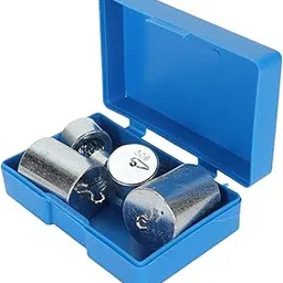 Double Hooked Weight Set, Plated Steel 10g, 20g, 50g, 200g Weight with Case for General Science Physics Lab Use image 1