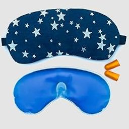 Aoxeria Cotton Cooling Gel Relaxing Eye Sleep Mask For Dark Circles, Dry Eyes, Cooling Eyes, Pain Relief, Redness, Eye Patches, Sleeping Cool Pad Suitable For All Family Members Sleeping Mask (EarPlugs+Cooling Pad)-picture-45