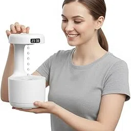 Drumstone (𝐒𝐩𝐞𝐜𝐢𝐚𝐥 𝟏𝟓 𝐘𝐞𝐚𝐫𝐬 𝐖𝐚𝐫𝐫𝐚𝐧𝐭𝐲) Floating Water Humidifier 2024 Upgrade, Anti-Gravity Cool Mist Desktop Humidifier with LED Clock, 800ml Tank, Silent Operation & Auto-picture-36