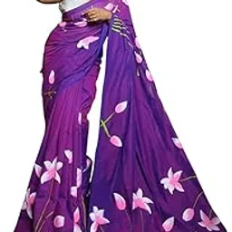 lady shopi Women's Linen Printed Saree Debnath Purple-picture-28