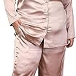 pluss Plus Size Floral Co-ord Set, Black with Pink Print, Long Sleeve Button-Down Top and Trousers, Regular Fit, Viscose-picture-24