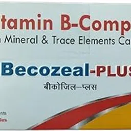 Vitamin B-Complex with Mineral & Trace Elements Capsules | Becozeal-PLUS - Vitamins with B1, B2, B6, B12 & Folic Acid | Supports Hair Growth, Energy & Overall Health for Men & Women | 30 Capsules-picture-16
