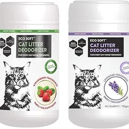 EcoSoft Cat Litter Deodorizer - Strawberry and Lavender fragrance 1500 gm, Odour Control,|Pet Urine Smell Remover| 100% Effective, Fresh Scent-picture-10