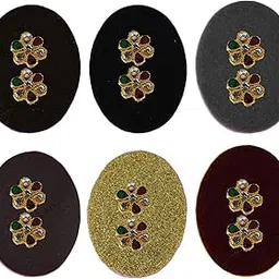 vidhya kangan Handmade Fancy Stone stud Work Saree pin Brooch for Women Jewellery Latest Stylish Crystal Unisex Floral Shape Brooch for Women/Girls (sku-bro2884)-picture-38