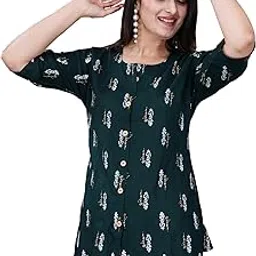 kalphem Women's Rayon Printed Top, Casual and Formal Wear Shirt Type Jeans Top-picture-47