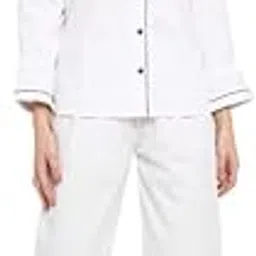 shopbloom Cotton Flannel Notched Collar Red Printed Long Sleeve Women's Night Suit Set with Pajama | Night Dress | Nightwear for Ladies-picture-56