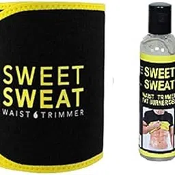 SWEET SWEAT WAIST TRIMMER Sweat Smart Waist Trimmer Premium Weight Loss Ab Belt/Sweat Enhancer Exercise Adjustable Wrap for Stomach Abdominal Muscle Back Support with Fat Burner Gel - (XXX-Large)-picture-49