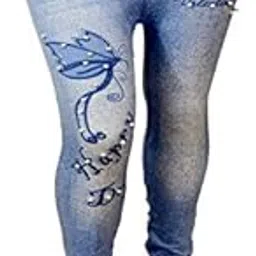 g&s Women's Slim Fit Happy Day Look Print Denim Leggings (Dark Blue, Free Size)-picture-43