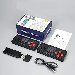 Sadhwanis Wireless HDMI Video Game Stick with 2 Player pad Controllers Free 600 Classic Games (Expandable) 8 Bit Mini Retro Dongle Device for LCD - LED TV, Projector Kids Family-picture-32