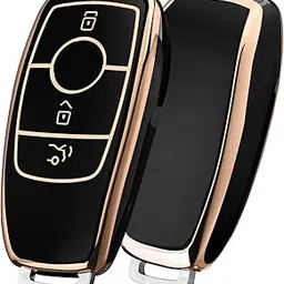 SHOPOFLUX TPU Car Key Cover Compatible for Mercedes Benz E - Class S - Class A - Class C - Class G - Class 2020 Onwards New Smart Key - Black-picture-28