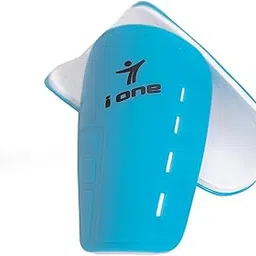 Trio Shin Guards for Football | Lightweight Soccer Shin Pads with Protective Shell & EVA Cushion | Free Size for Kids, Men & Women (Light Blue)-image-9