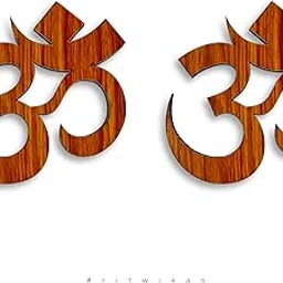 Ritwika's Wooden Om Symbol Wall Art, Decorative Wall Hanging/Adhesive, For Temple, Home Festival Decor, Living Room | Size Starts From 11.5 x 11.5 Cm (4.5 Inch), Set of 2-image-68