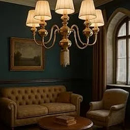 CITRA 5 Light Gold Italian Chandelier Light for Dining Hall - Warm White-image-7