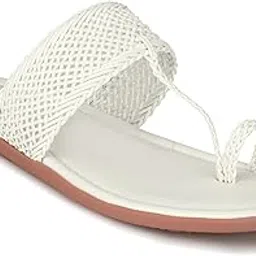 master gold Women's Ethnic Woven Flat Sandals | Comfortable Slip-On Kolhapuri Style Chappals-picture-21