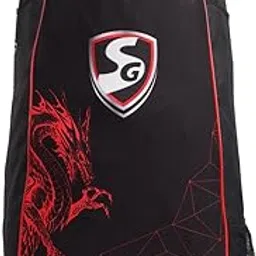 SG Prodigy 1.0 Cricket Duffle Kitbag, Large Size, Black and Red, Dragon Design-picture-45