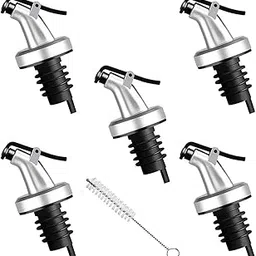 auconda 5 Pack Oil Spouts, Olive Oil Vinegar Bottle Stopper Spout Leakproof Nozzle Dispenser, Salad, Wine, Etc-picture-19