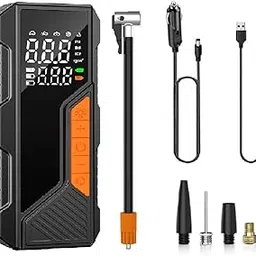 Auto Hub Cordless Tyre Inflator for Car & Bike - 6000 mAh Battery - 2X Faster Inflation- Power Bank - Digital Display - Dual Mode (Battery & 12V Car Port), 150PSI Air Pump, Tyre Inflator - Orange-image-49