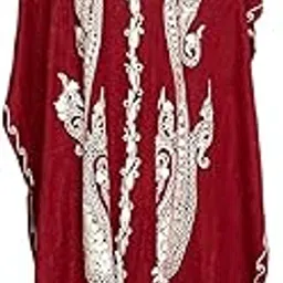 skhoza Kashmiri Embroidered Cotton Crush Long Kaftan-picture-40