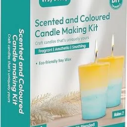 Itsy Bitsy DIY Candle Making Kit Box |Soy Wax with Lavender Fragrance | Two Color Candle Craft Set | Scented Handmade Home & Festive Décor Gift Kit image 1