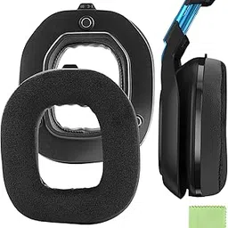 Geekria Comfort Hybrid Velour Replacement Ear Pads for Astro A50 Gen 3 Headphones, Ear Cushions (Black) image 1