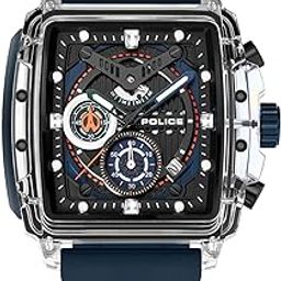 police Quartz Chronograph Black Dial Multicoloured Color Silicone Strap Watch for Men-picture-26