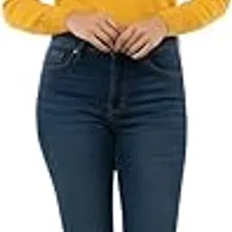 Women's Turtleneck Sweater, Mustard Yellow, Long Sleeve, Ribbed Knit-picture-32