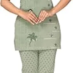 clint Summer Casual Round Neck Half Sleeve Cotton Blend Printed Nightsuit for Women's (6121 HOT-PINK)-picture-42