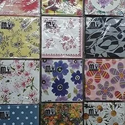 Designer Paper Napkin/Tissues Total 120 (6 Packs x 20 Pieces]-picture-27