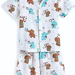 the boo boo club 100% Muslin Organic Cotton Shirt and Short Set | GOTS certified Cotton | Summerwear Set-picture-25