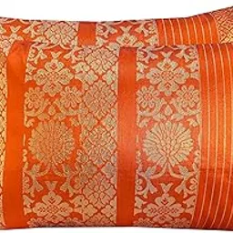 PinkParrot Jacquard Silk 12x18 inch Throw Pillow Covers/Cushion Covers - Set of 2-code121-picture-33