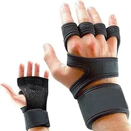 GymWar Workout Gloves with Wrist Support for Gym Workouts, Pull Ups, Cross Training, Weightlifting, Calisthenics, WOD, Exercise - Silicone Padding-image-8