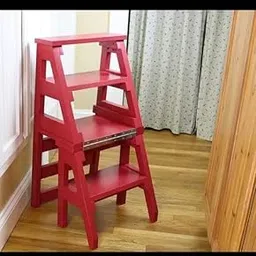 EARLYWOOD Foldable Wooden Step Stool for Kitchen and Home (48L X 42W X 64H cm)-picture-30