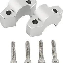 MERISHOPP Motorcycle Handlebar Risers Easy Installation for Hon Adv 160 Adv 150 Silver image 1