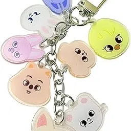 rupeerise Kids Keychains, Cute Anime Keychain for Girls and Boys, Cartoon Pendant Keychain for Backpacks and Bags, DIY Accessories for Fans, Lightstick Decorations, Gift for Friends and Collectors image 1
