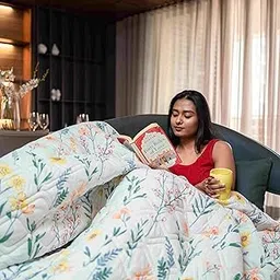 Urban Space Blanket for Double Bed, 120 GSM Microfiber 3 Layered Quilted Dohar, Soft Lightweight Reversible Printed AC Blanket Double Bed for All Season (France, 220 x 240 cm, Double Size)-image-75