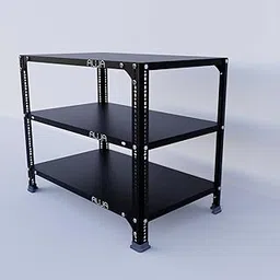 ALIJA®️ Slotted Angle Metal Rack (2 x 2.5 x 1.5 Ft. / 24 x 29 x 18 Inch) with 3 Shelves (Black, 22 Gauge Shelves, 16 Gauge Angle)-picture-18