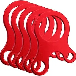 CALANDIS™ 5pcs 3 Holes Tent Rope Fastener Wind Cord Buckle Tensioner Red | Tent & Canopy Accessories | Tents & Canopies | & Hiking | Outdoor Sports image 1