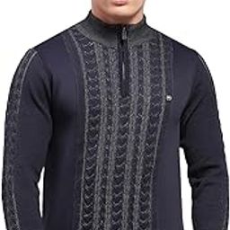 Mens Self Design Mock Neck Full Sleeve Pullover (1239336HZ)-image-29