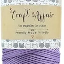 Craft Affair | PP Braided/Knitted (1mm, 50m) Macramé Cord | Nylon Knot Beading for Making Jewelry, Bracelet & Craft - Lavender-image-12