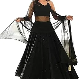 zeel clothing Women's Sequins Thread Embroidered Georgette Semi Stitched Lehenga Choli With Dupatta (5124-Women-Lehenga-Choli-Latest)-picture-32