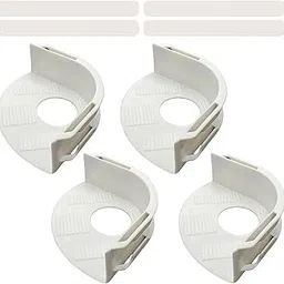 Merishopp 4 Pieces Bed Sheet Holders Tight Non Slip Easy Installation with Strips White-image-5