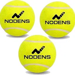 NODENS Rubber Tennis Ball Cricket Tennis Ball Light Tennis Ball for Cricket (Light (Pack of 3)), Yellow-picture-13