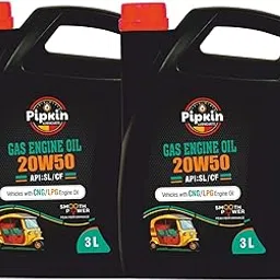 PIPKIN 20W50 Gas Engine Oil 3 Litre Pack 2 | Heavy Duty for CNG LPG Petrol Auto Passenger Car & Mini Vans | Consistent Engine Performance Excellent Thermal Stability | Smooth and Long Engine Life-picture-10