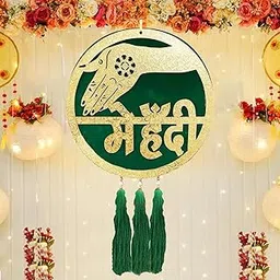 Mehndi Decorations Items | Mehndi Door Board for Home Decorations - Wedding Decorations Board | Mehndi Theme Door Board for Party Celebration-picture-21