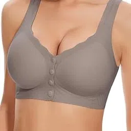 atox Women's Maternity Bra Wirefree Seemless Cotton for Front Button Closure Nursing Breastfeeding Pregnancy Bra-picture-52